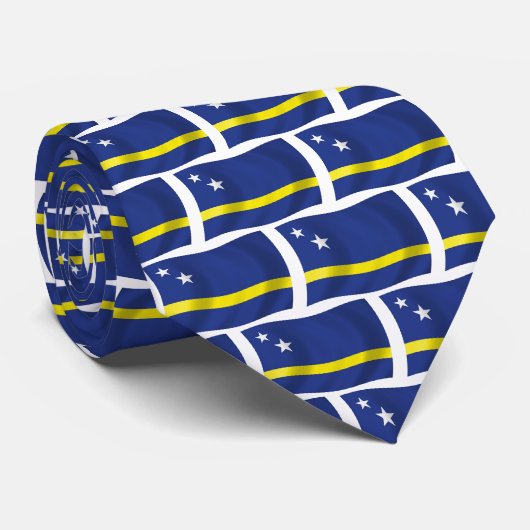 Cravate Tie du drapeau de Curaçao (Roulé)