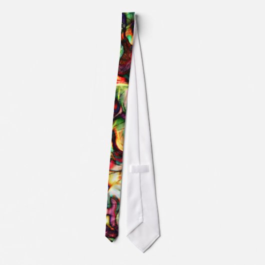 Cravate Tie Dye Effet Art Abstrait (Dos)