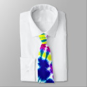 Cravate Tie Dye Enchaîné Psychédélique Surface Art (Attaché)