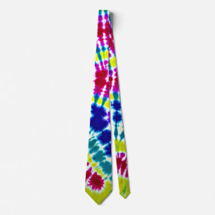 Cravate Tie Dye Enchaîné Psychédélique Surface Art