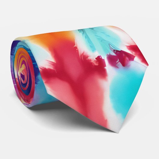 Cravate Tie Dye Motif (Roulé)