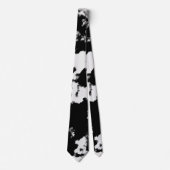 Cravate Tie Dye Noir et Blanc (Devant)