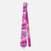 Cravate Tie-Dye Rétro Rose et Violet pour Col (Devant)