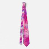 Cravate Tie-Dye Rétro Rose et Violet pour Col (Dos)