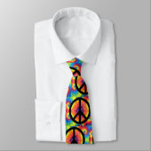 Cravate Tie-Dye Signe de Paix (Attaché)