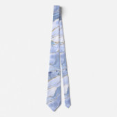 Cravate Tie en agate bleu barbeau (Devant)