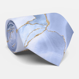Cravate Tie en agate bleu barbeau
