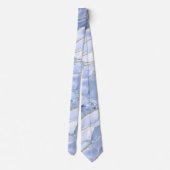 Cravate Tie en agate bleu barbeau (Dos)