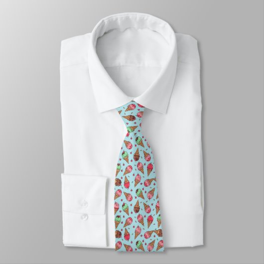 Cravate Tie en forme de cônes de glace (Attaché)