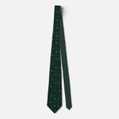 Cravate Tie en ivoire micro floral vert foncé (Devant)