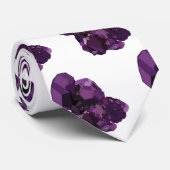 Cravate Tie en pierre de cristal d'améthyste (Roulé)