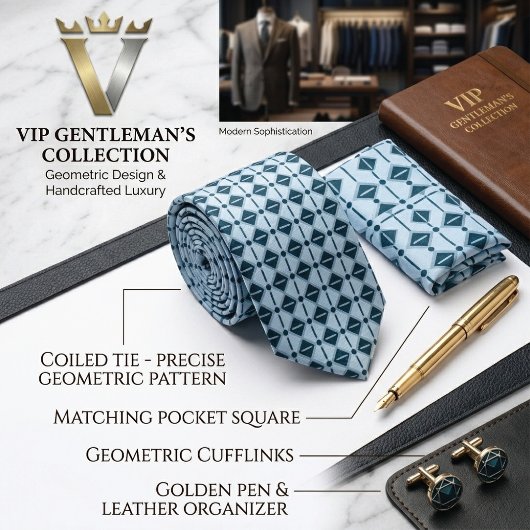 Cravate Tie fantaisie de luxe à motif moderne