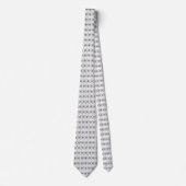 Cravate Tie Fleur-De-Lis White Small Pattern Adjusted (Devant)