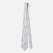 Cravate Tie floral rose gris et blanc moderne (Devant)