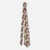 Cravate Tie floral violet et blanc (Dos)