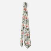 Cravate Tie florale blanche (Dos)