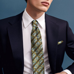 Cravate Tie florale de l'ère victorienne pour hommes à mot