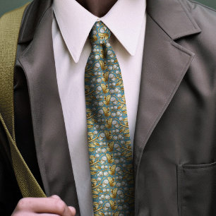 Cravate Tie florale de l'ère victorienne pour hommes à mot