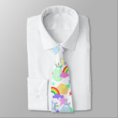 Cravate Tie Fun Licorne Et Arc-En-Ciel Mignon (Attaché)