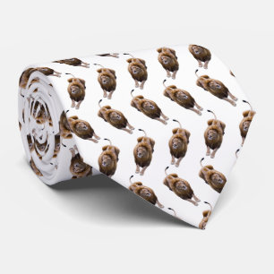Cravate Tie Furie du Lion Imprimé Recto-Verso (choisissez