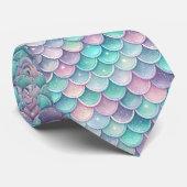 Cravate Tie Glam Couleurs Pastel Sirène (Roulé)