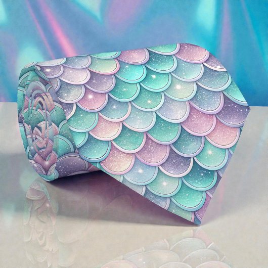 Cravate Tie Glam Couleurs Pastel Sirène