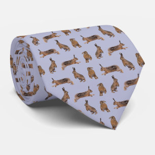 Cravate Tie Hare Frenzy Double Face Imprimé (Lilas)