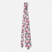 Cravate Tie homme gingham abstrait rose et gris (Dos)