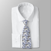 Cravate Tie Homme Perle Feuille d'Argent (Attaché)