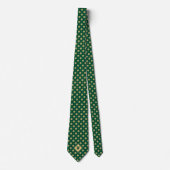 Cravate Tie icon basket-ball Green Gold (Devant)