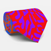 Cravate Tie imprimé léopard psychédélique (Roulé)