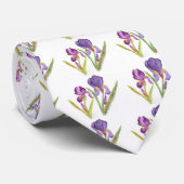 Cravate Tie Iris Violet de Pâques (Roulé)