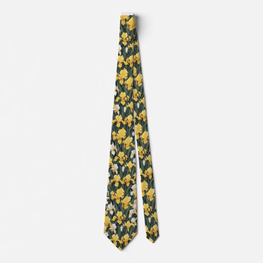 Cravate Tie jaune iris (Devant)