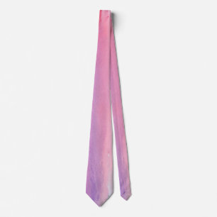 Cravate Tie lavis aquarelle rose tendre