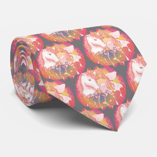 Cravate Tie Licorne Rétro