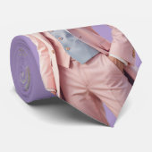 Cravate Tie Miss Poodle Rose (Roulé)