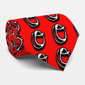 Cravate Tie Monogramme O (blanc) (Roulé)
