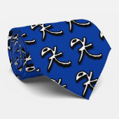 Cravate Tie Monogramme X (blanc) (Roulé)