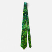 Cravate Tie musicale abstrait vert impression (Devant)