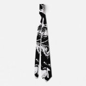 Cravate Tie noir et blanc style marbre (Dos)