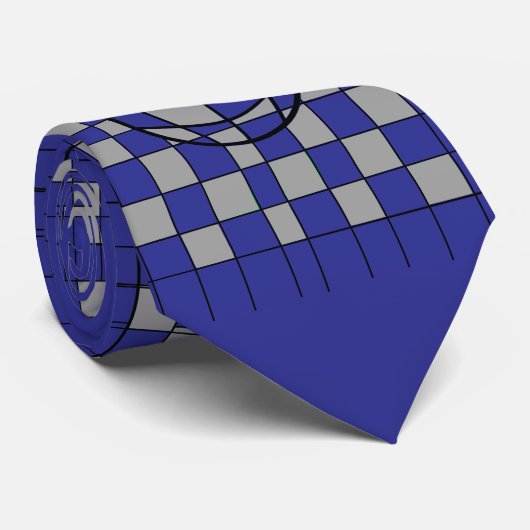 Cravate Tie - Optical Illusion Ball Checkerboard (Roulé)