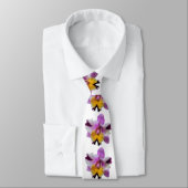 Cravate Tie orchidée violette (Attaché)