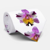 Cravate Tie orchidée violette (Roulé)
