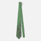 Cravate Tie Paon 3 Plumes Pour Mariages (Devant)