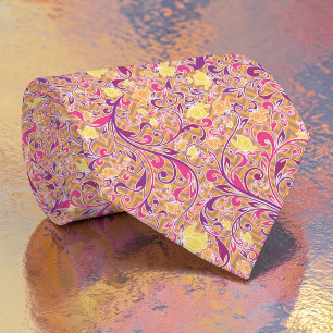 Cravate Tie personnalisé à motif floral paisley