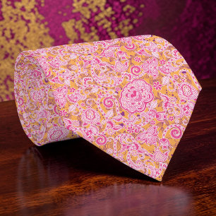Cravate Tie personnalisé à motif floral paisley