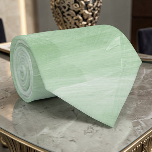 Cravate Tie personnalisé aquarelle vert clair
