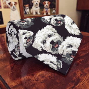 Cravate Tie personnalisé Rétro Canin Amateur de Chien