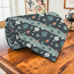 Cravate Tie personnalisé sur le thème des sciences spatial