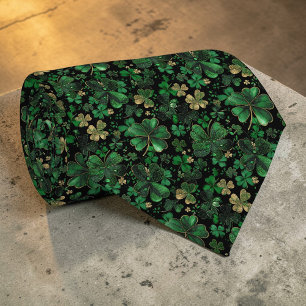 Cravate Tie personnalisé vert du jour de la Saint-Patrick